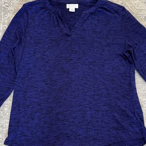 Liz Claiborne Deep Blue Long Sleeve Top